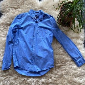 Polka Dotted AE Long Sleeve Button Down